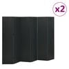 vidaXL Kamerschermen 2 st met 6 panelen 240x180 cm staal zwart