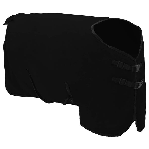 vidaXL Paardendeken Zwart Polyester