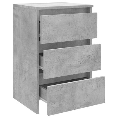 vidaXL Nachtkastjes 2 st 40x35x62,5 cm spaanplaat betongrijs
