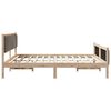 vidaXL Bedframe Bruin en taupe 180 x 200 cm Massief grenenhout