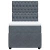 vidaXL Boxspring met matras fluweel donkergrijs 100x200 cm