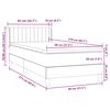 vidaXL Boxspring met matras fluweel lichtgrijs 80x210 cm
