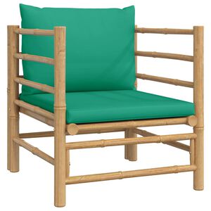 vidaXL Tuinbank met kussens bamboe groen
