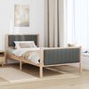 vidaXL Bedframe Bruin en donkergrijs 100 x 200 cm Massief grenenhout