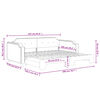 vidaXL Slaapbank met onderschuifbed 100x200 cm stof taupe