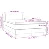 vidaXL Boxspring met matras en LED stof lichtgrijs 120x200 cm