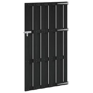 vidaXL Tuinpoort 100 x 180 cm WPC en Aluminium Zwart