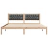 vidaXL Bedframe Donkergrijs 160 x 200 cm Massief grenenhout