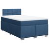 vidaXL Boxspring met matras stof blauw 120x200 cm