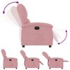 vidaXL Fauteuil elektrisch fluweel roze