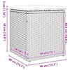 vidaXL Tuinkrukken met kussens 2 st 40x40x43 cm poly rattan zwart