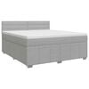 vidaXL Boxspringbed met matras Lichtgrijs 160 x 200 cm Stof