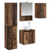 vidaXL Badkamerkastenset 5 pcs Oud hout 50 x 14,5 x 70 cm Bewerkt hout