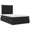 vidaXL Opbergbed met LED met matras met LED Zwart 120 x 200 cm Fluweel