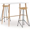 vidaXL 3-delige Barset wit