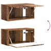 vidaXL Tv-meubelset Wandgemonteerd 2 pcs Oudhout Bewerkt hout