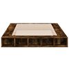 vidaXL Bedframe bewerkt hout gerookt eikenkleurig 150x200 cm