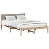 vidaXL Bedframe Bruin en taupe 140 x 190 cm Massief grenenhout