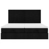 vidaXL Ottoman bed met matrassen en LED's 160x200cm stof zwart