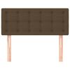 vidaXL Hoofdbord 100x5x78/88 cm stof donkerbruin