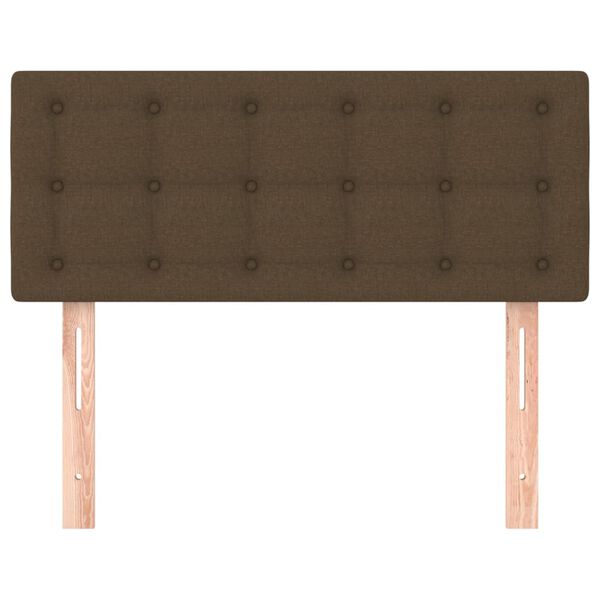 vidaXL Hoofdbord 100x5x78/88 cm stof donkerbruin