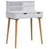 vidaXL Toilettafel Set FAUSKE 2 st Wit 76 x 50 x 103,5 cm