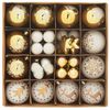 vidaXL Kerstbal Set 40 pcs Wit en Goud Kunststof