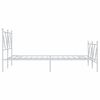 vidaXL Bedframe met hoofd- en voeteneinde metaal wit 120x200 cm