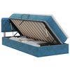 vidaXL LED Opslagbed met Matras Donkerblauw 90 x 190 cm Fluweel