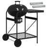 vidaXL Houtskoolgrill met Rookbuizen 91 x 71 x 107 cm Staal Zwart