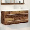 vidaXL Badkamertenk te kast met lade 2 pcs Oud Hout 100 x 38,5 x 48 cm