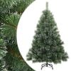 vidaXL Kunst Kerstboom met Geveerde Takken, Sneeuw Bedekt Groen 150 cm