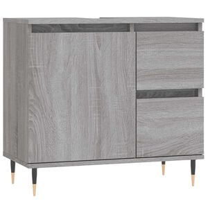 vidaXL Badkamerkast 65x33x60 cm bewerkt hout grijs sonoma eikenkleurig