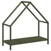 vidaXL Brandhoutrek 60x25x60 cm koudgewalst staal olijfgroen