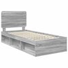 vidaXL Bedframe Grijs Sonoma 90 x 190 cm Massief grenenhout