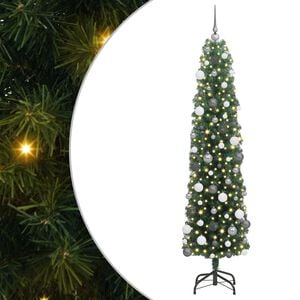vidaXL Kunstkerstboom Groen 180 cm PVC en Staal en Kunststof