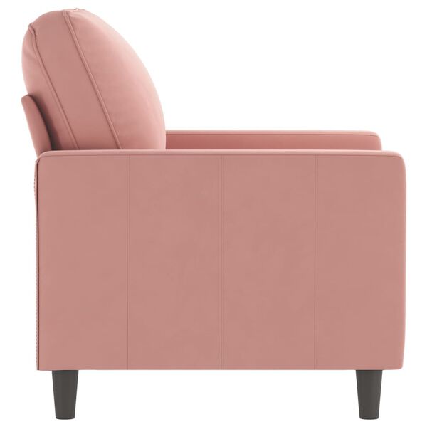 vidaXL Fauteuil 60 cm fluweel roze