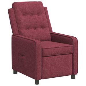 vidaXL Ligstoel Wijnrood 65 x 93 x 102 cm Stof