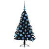 vidaXL Kunstmatig Voorverlicht Kerstboom met 150 LED Zwart 120 cm PVC