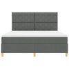 vidaXL Boxspring bed met matras Donkergrijs 180 x 200 cm Stof