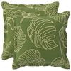 vidaXL Kussensloop 2 st HOUTEN Bladontwerp 30 x 30 cm Polyester