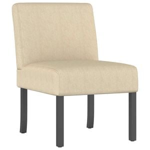 vidaXL Stoel stof cr&egrave;mekleurig