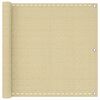 vidaXL Balkon Scherm Rechthoekig 75 x 700 cm HDPE en Aluminium Beige
