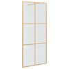 vidaXL Inloop Douche Wand Goud 90 x 195 cm gehard glas