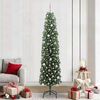 vidaXL Kunstkerstboom Groen 240 cm PVC en Staal en Kunststof