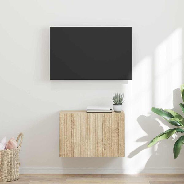 vidaXL TV-wandkast Sonoma Eiken 59,5 x 31 x 40 cm Bewerkt hout