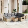 vidaXL 8-delige Loungeset met kussens poly rattan gemengd beige