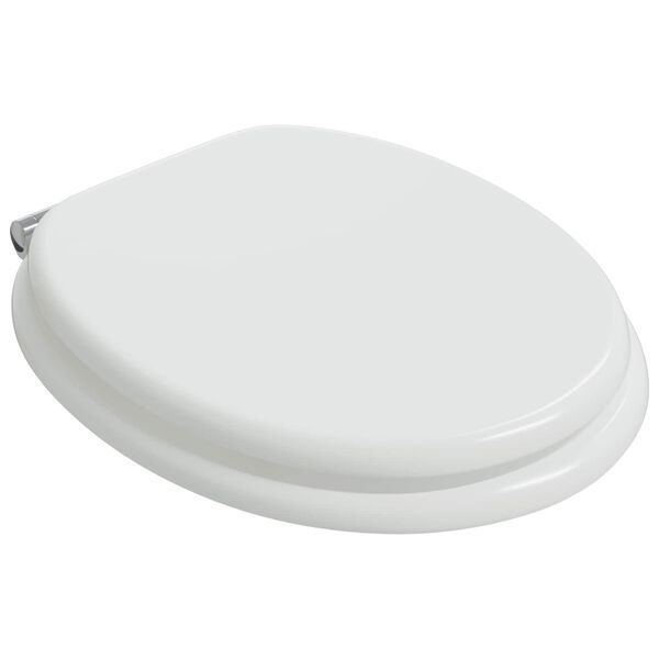vidaXL Toiletbril met soft-closedeksel 2 st MDF wit