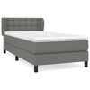 vidaXL Boxspring met matras stof donkergrijs 100x200 cm