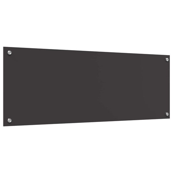 vidaXL Keuken Achterwand Donkergrijs 110 x 40 x 0,6 cm gehard glas
